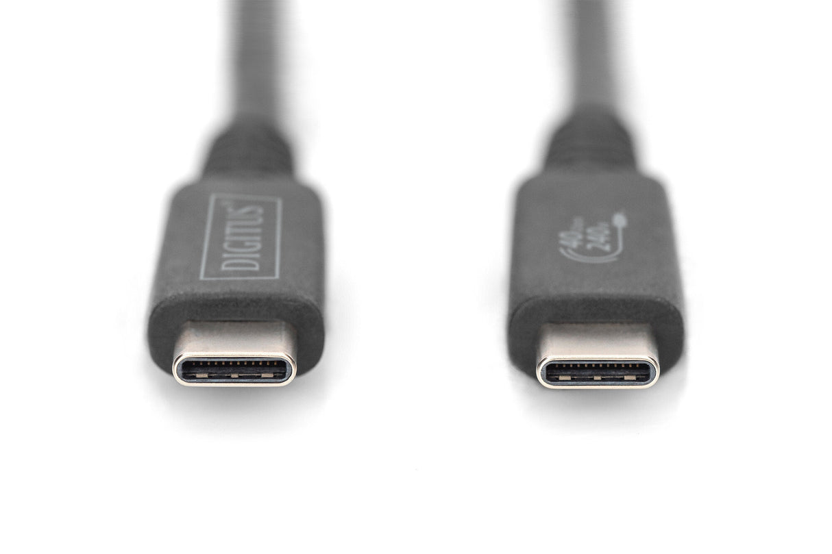 Digitus AK-300343-008-S USB-kabel USB4 Gen 2x2 1 m USB C 40 Gbit/sek. 100 W Sort