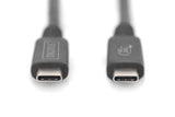 Digitus AK-300343-008-S USB-kabel USB4 Gen 2x2 1 m USB C 40 Gbit/sek. 100 W Sort