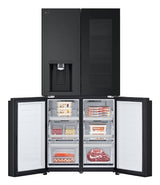 LG InstaView GMG860EPBE side-by-side køle-fryseskab Fritstående 508 L Sort