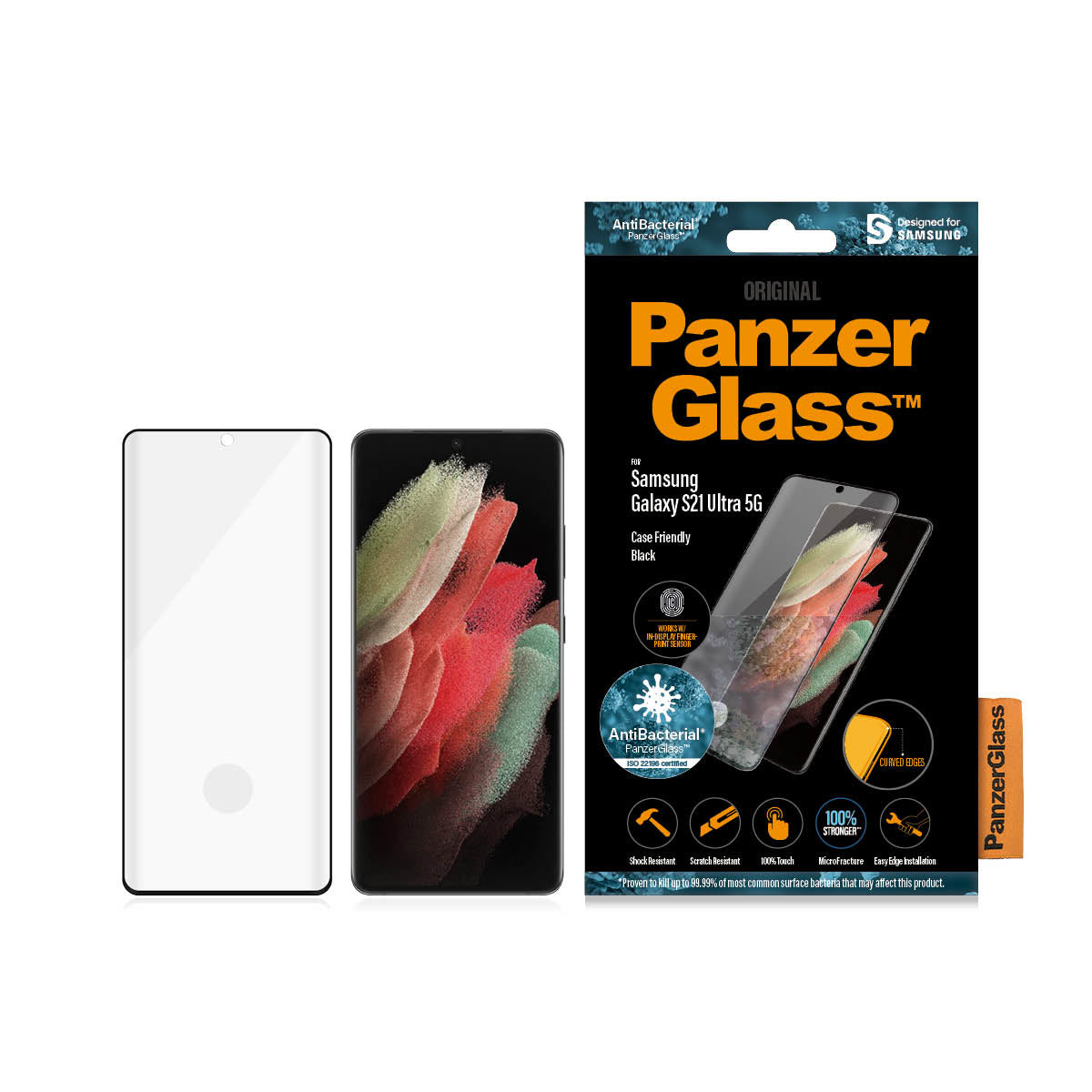PanzerGlass Galaxy S21 Ultra FP (CF), Black AB