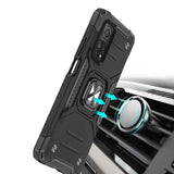 Wozinsky Ring Armor Tough Hybrid Case Cover + Magnetisk Mount Mi Poco M4 Pro 5G / Redmi Note 11 5G (Kina) / Redmi Note 11T 5G / Redmi Note 11S 5G sort