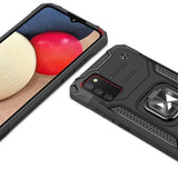 Wozinsky Ring Armor robust hybrid case cover + magnetisk holder til Samsung Galaxy A03s sort