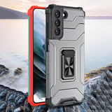 Crystal Ring Case robust hybrid cover + magnetisk holder til Samsung Galaxy S22 + (S22 Plus) blå