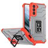 Crystal Ring Case robust hybrid cover + magnetisk holder til Samsung Galaxy S22 + (S22 Plus) rød