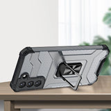 Crystal Ring Case robust hybrid cover + magnetisk holder til Samsung Galaxy S22 + (S22 Plus) rød