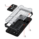 Crystal Ring Case robust hybrid cover + magnetisk holder til Samsung Galaxy S22 + (S22 Plus) rød