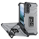 Crystal Ring Case robust hybrid cover + magnetisk holder til Samsung Galaxy S22 + (S22 Plus) sort