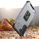 Crystal Ring Case robust hybrid cover + magnetisk holder til Samsung Galaxy S22 + (S22 Plus) sort