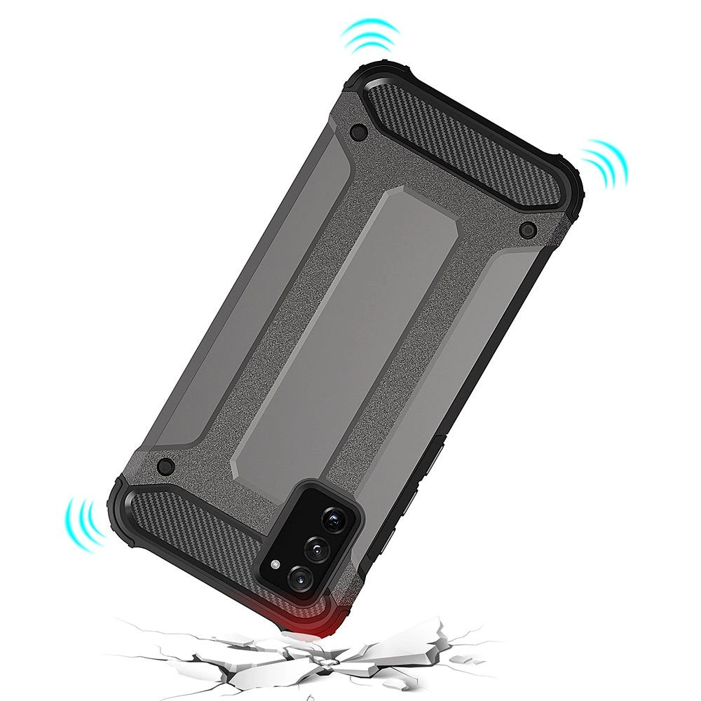Hybrid Armor Case Tough Rugged Cover for Samsung Galaxy A03s black