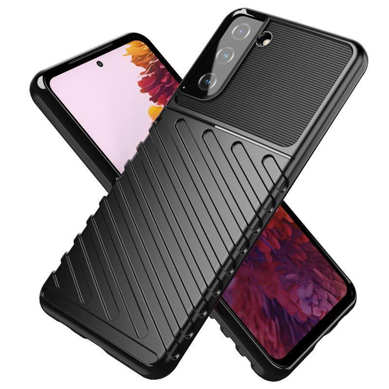 Thunder Case fleksibelt pansret cover til Samsung Galaxy S22 + (S22 Plus) sort