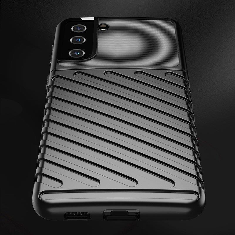 Thunder Case fleksibelt pansret cover til Samsung Galaxy S22 + (S22 Plus) sort