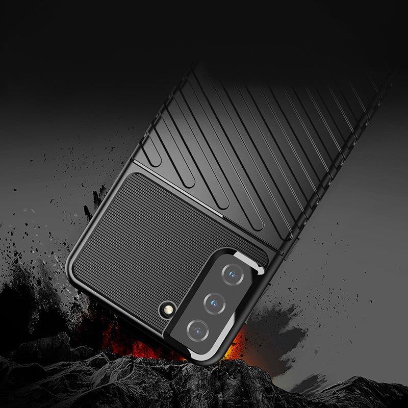 Thunder Case fleksibelt pansret cover til Samsung Galaxy S22 + (S22 Plus) blå