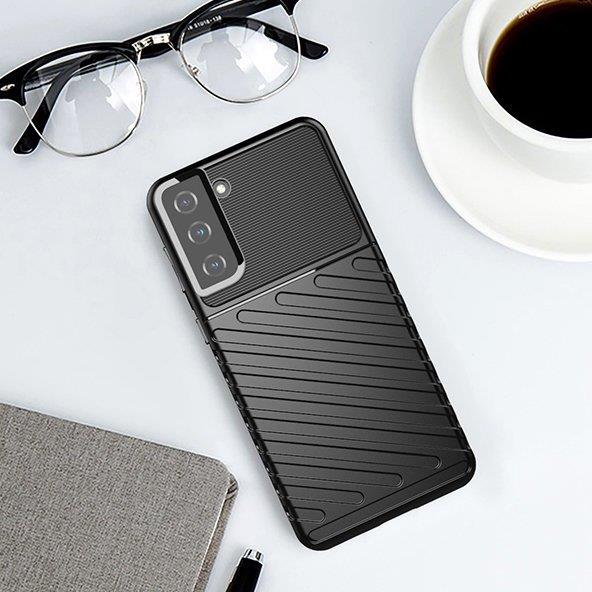 Thunder Case fleksibelt pansret cover til Samsung Galaxy S22 + (S22 Plus) blå