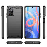 Carbon Case Flexible Cover Sleeve til Xiaomi Redmi Note 11 sort