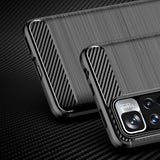 Carbon Case fleksibelt cover til Xiaomi Redmi Note 11 Pro+ 5G (Kina) / 11 Pro 5G (Kina) / Mi11i HyperCharge / Poco X4 NFC sort