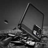 Carbon Case fleksibelt cover til Xiaomi Redmi Note 11 Pro+ 5G (Kina) / 11 Pro 5G (Kina) / Mi11i HyperCharge / Poco X4 NFC sort