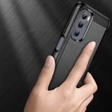 Carbon Case fleksibelt cover til Motorola Moto G Stylus 2022 sort