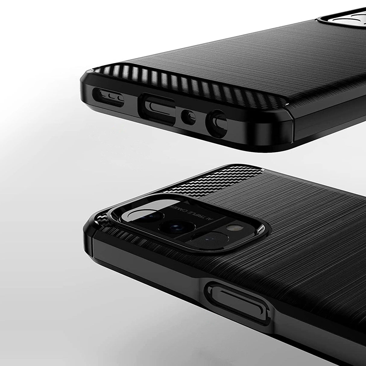Carbon Case Fleksibel cover til OnePlus Nord N200 5G sort