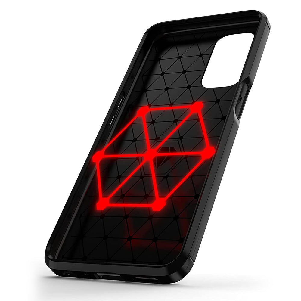 Carbon Case Fleksibel omslag til OnePlus Nord N200 5G sort