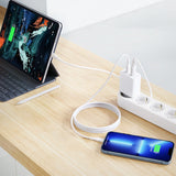 Acefast vægoplader USB Type C / USB 20W, PPS, PD, QC 3.0, AFC, FCP hvid (A25 hvid)