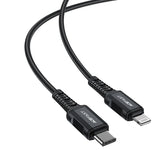 Acefast C4-01 Lightning - USB-C PD-kabel 30W 3A 480Mb/s 1,8m - sort