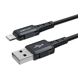 Acefast MFI USB - Lightning kabel 1,8 m, 2,4 A sort (C4-02 A sort)