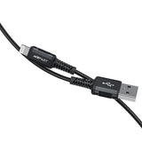 Acefast MFI USB - Lightning kabel 1,8 m, 2,4 A sort (C4-02 A sort)