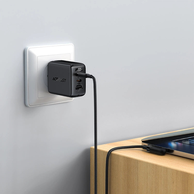 Acefast C5-03 sort USB-C - USB-C PD QC kabel 100W 5A 480Mb/s 2m - sort