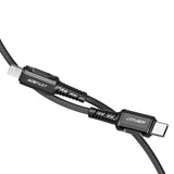 Acefast C1-01 Lightning - USB-C MFi PD kabel 30W 3A 480Mb/s 1,2m - sort