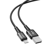 Acefast kabel MFI USB - Lightning 1,2 m, 2,4 A sort (C1-02 sort)
