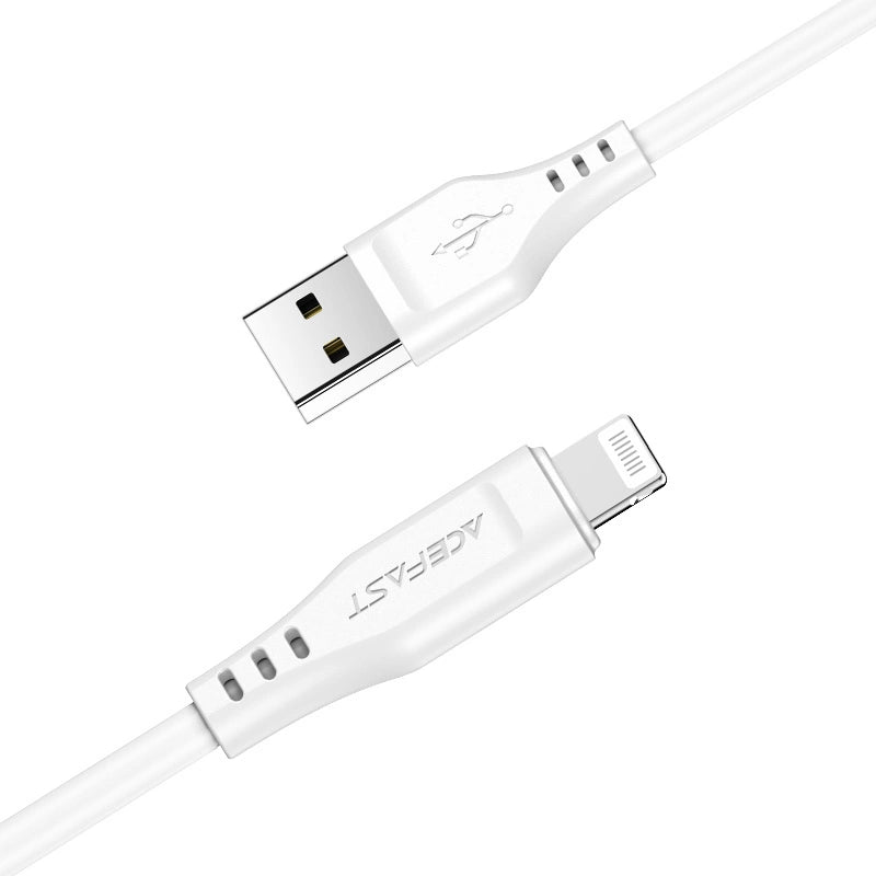 Acefast kabel MFI USB - Lightning 1,2 m, 2,4 A sort (C3-02 sort)
