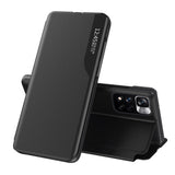 Eco Leather View Case elegant kuffert med flip cover og standfunktion Xiaomi Redmi Note 11 Pro+ 5G (Kina) / 11 Pro 5G (Kina) / Mi11i HyperCharge / Poco X4 NFC 5G sort
