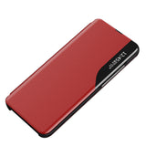 Eco læder View Case Elegant Flip Cover med Stand Funktion Poco M4 Pro 5G Red