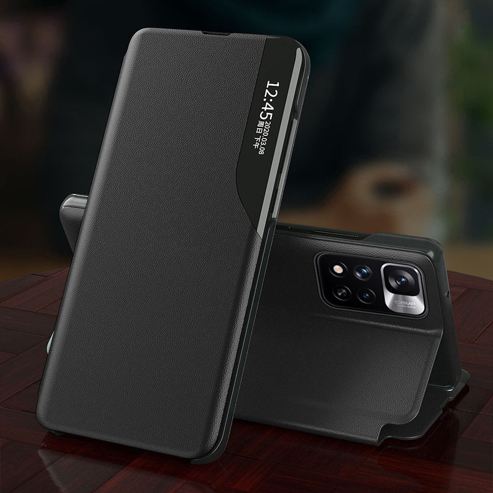 Eco læder View Case Elegant Flip Cover med Stand Funktion Poco M4 Pro 5G Red