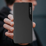 Eco Leather View Case Elegant Flip Cover Stand Function Poco M4 Pro 5G Black