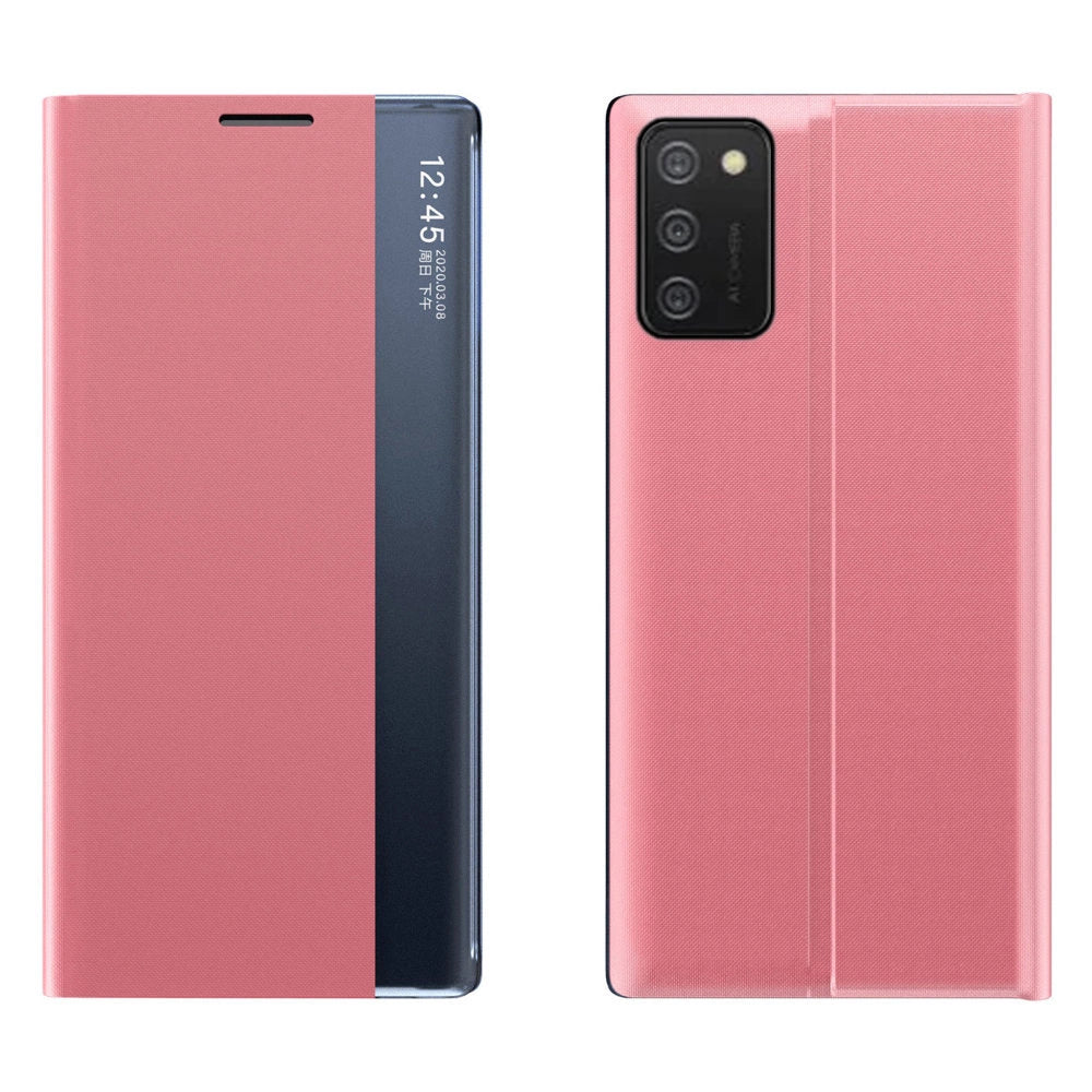 Ny Sleep Case-dæksel med stativfunktion til Samsung Galaxy A03s (166.5) pink