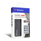 Verbatim Vx500 120 GB USB Type-C 3.2 Gen 2 (3.1 Gen 2) Sølv