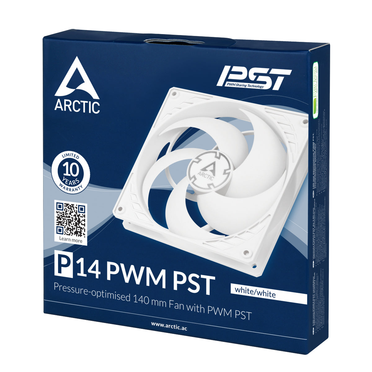 ARCTIC P14 PWM PST Computerkabinet Ventilator 14 cm Hvid