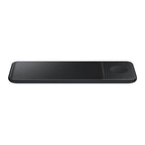 Samsung Trio EP-P6300TBEGEU 3in1 induktiv oplader til telefon / Galaxy Watch / Buds - sort + strømoplader + kabel