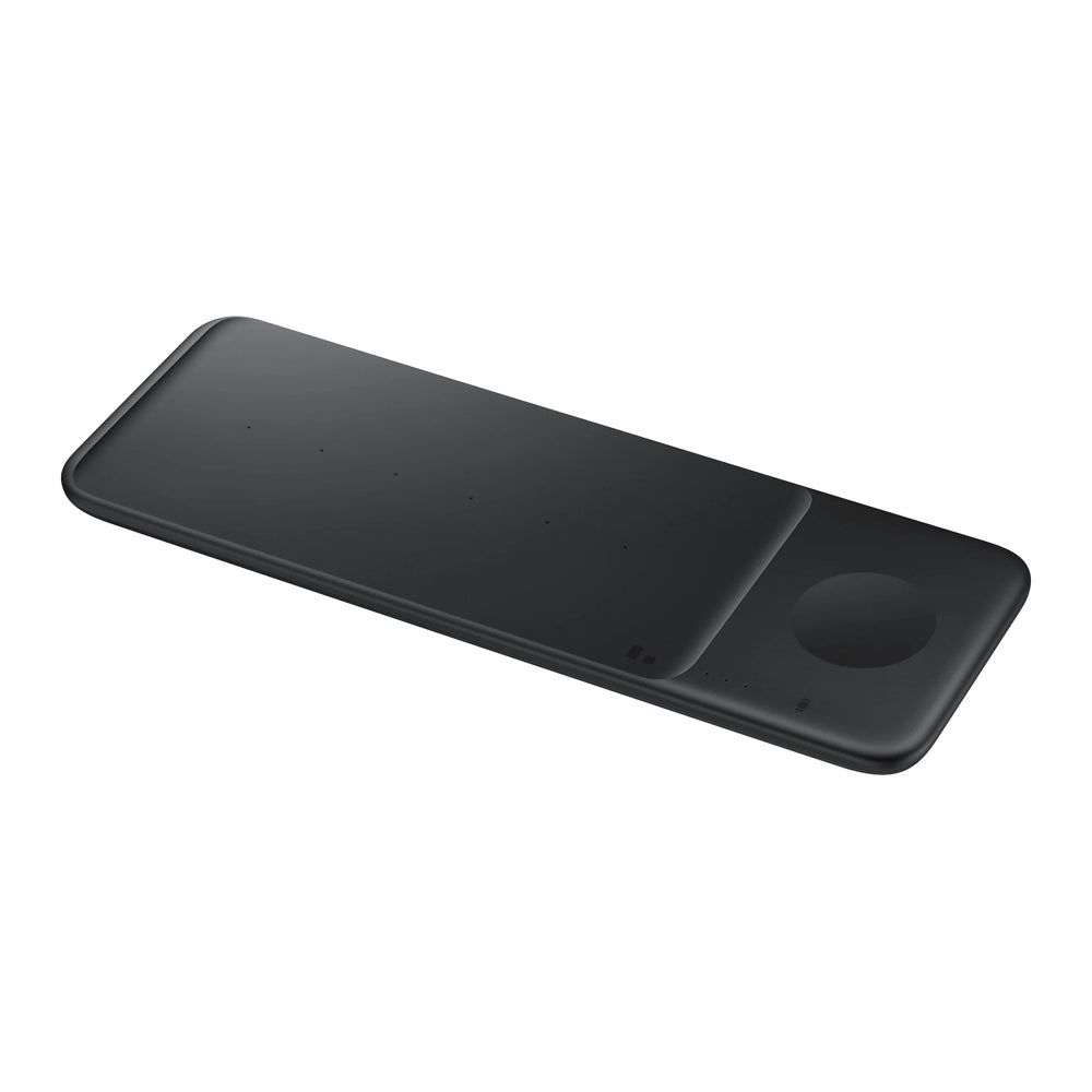 Samsung Trio EP-P6300TBEGEU 3in1 induktiv oplader til telefon / Galaxy Watch / Buds - sort + strømoplader + kabel
