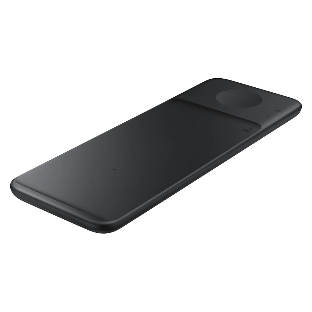 Samsung Trio EP-P6300TBEGEU 3in1 induktiv oplader til telefon / Galaxy Watch / Buds - sort + strømoplader + kabel