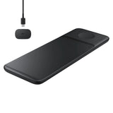 Samsung Trio EP-P6300TBEGEU 3in1 induktiv oplader til telefon / Galaxy Watch / Buds - sort + strømoplader + kabel