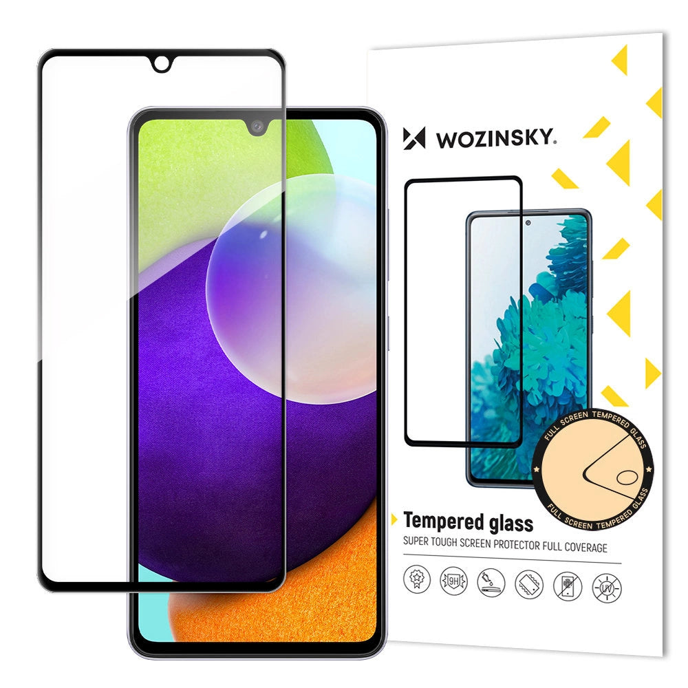 Wozinsky Super Tough Full Glue tempereret glas fuld skærm med rammesække Vennligt Samsung Galaxy A33 5G sort