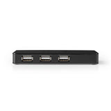 Nedis UHUBU2730BK interface hub USB 2.0 Sort