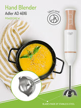 Adler AD 4616 blender 0 L Nedsænkning blender 500 W Rustfrit stål, Hvid