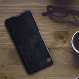 Nillkin Qin Case Case til Xiaomi Redmi Note 11T 5G / Note 11S 5G / Note 11 5G (Kina) / Poco M4 Pro 5G Kamera Cover Holster Cover Flip Case Brown