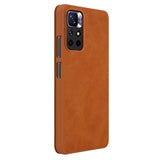 Nillkin Qin Case Case til Xiaomi Redmi Note 11T 5G / Note 11S 5G / Note 11 5G (Kina) / Poco M4 Pro 5G Kamera Cover Holster Cover Flip Case Brown