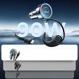 Joyroom JR-CL07 72W 3in1 Biloplader med 1,6m USB-C-kabel   Sort