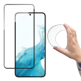 Wozinsky Full Cover Flexi Nano Glass Film hærdet glas med ramme til Samsung Galaxy S22 + (S22 Plus) Transparent
