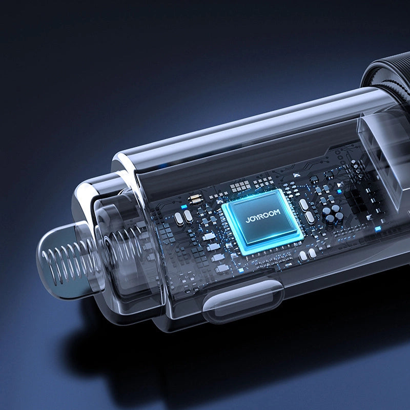 Joyroom biloplader 2 x USB med baglys 24W sort (JR-CL10)